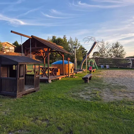 Siedlisko Nad Jeziorem Skarlinskim 5b, Mazury, Jezioro, Domek, Bania *