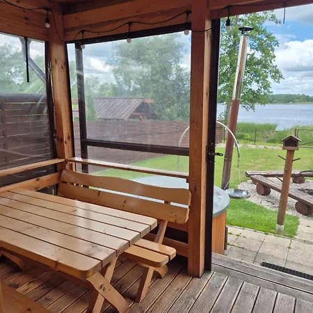 Siedlisko Nad Jeziorem Skarlinskim 5b, Mazury, Jezioro, Domek, Bania Kurzetnik