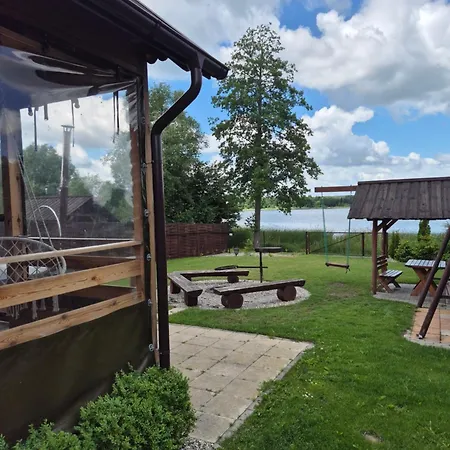Siedlisko Nad Jeziorem Skarlinskim 5b, Mazury, Jezioro, Domek, Bania Kurzetnik