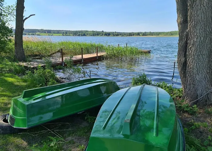 Siedlisko Nad Jeziorem Skarlinskim 5b, Mazury, Jezioro, Domek, Bania Semesterbostad *